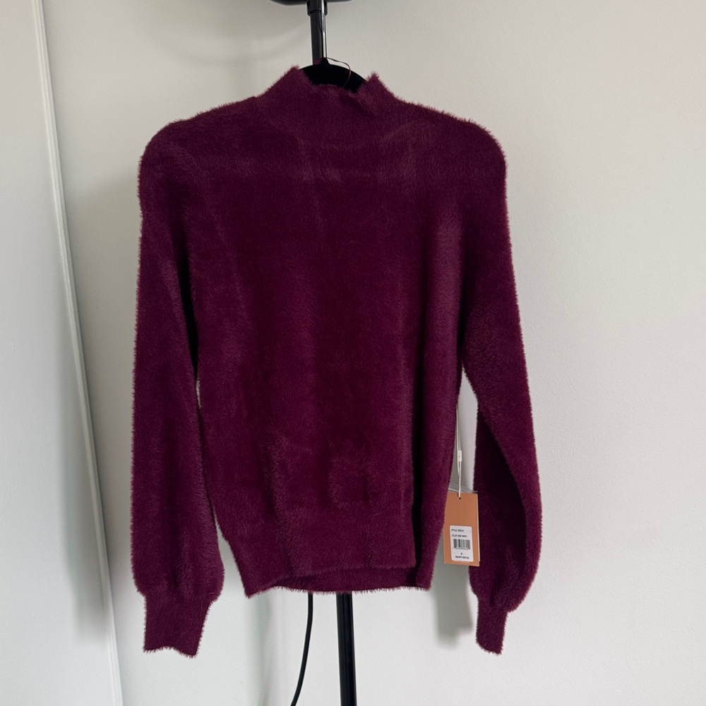 Cyrus Deep Burgundy Turtleneck Sweater